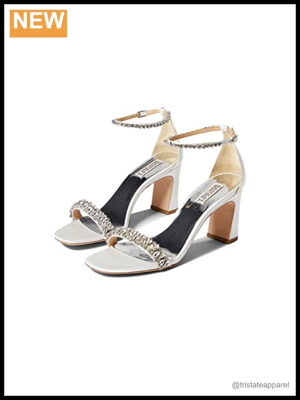 Leather Ankle Strap Block Heel Sandal Formal Evening Open Toe Buckle